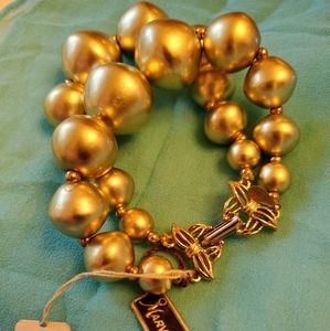 Marvella Faux Gold pearl Braclet